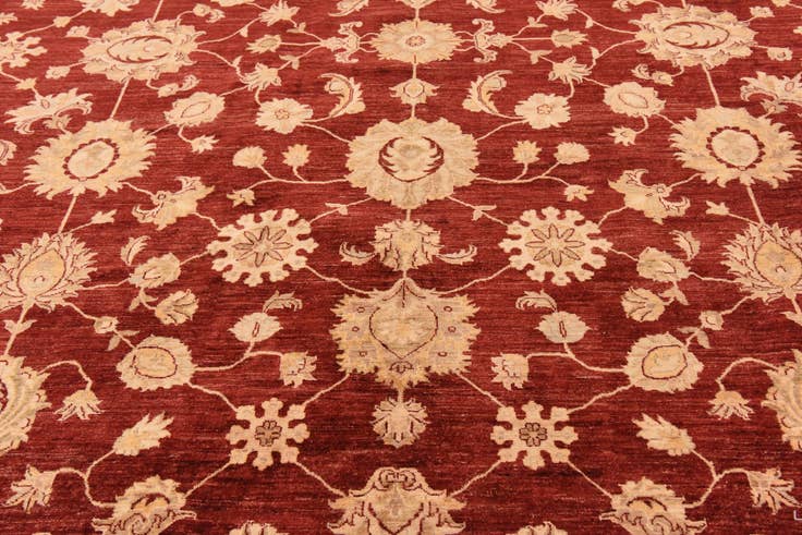 Detail image of 13' 5 x 17' 8 Hand Knotted Peshawar Ziegler Rug