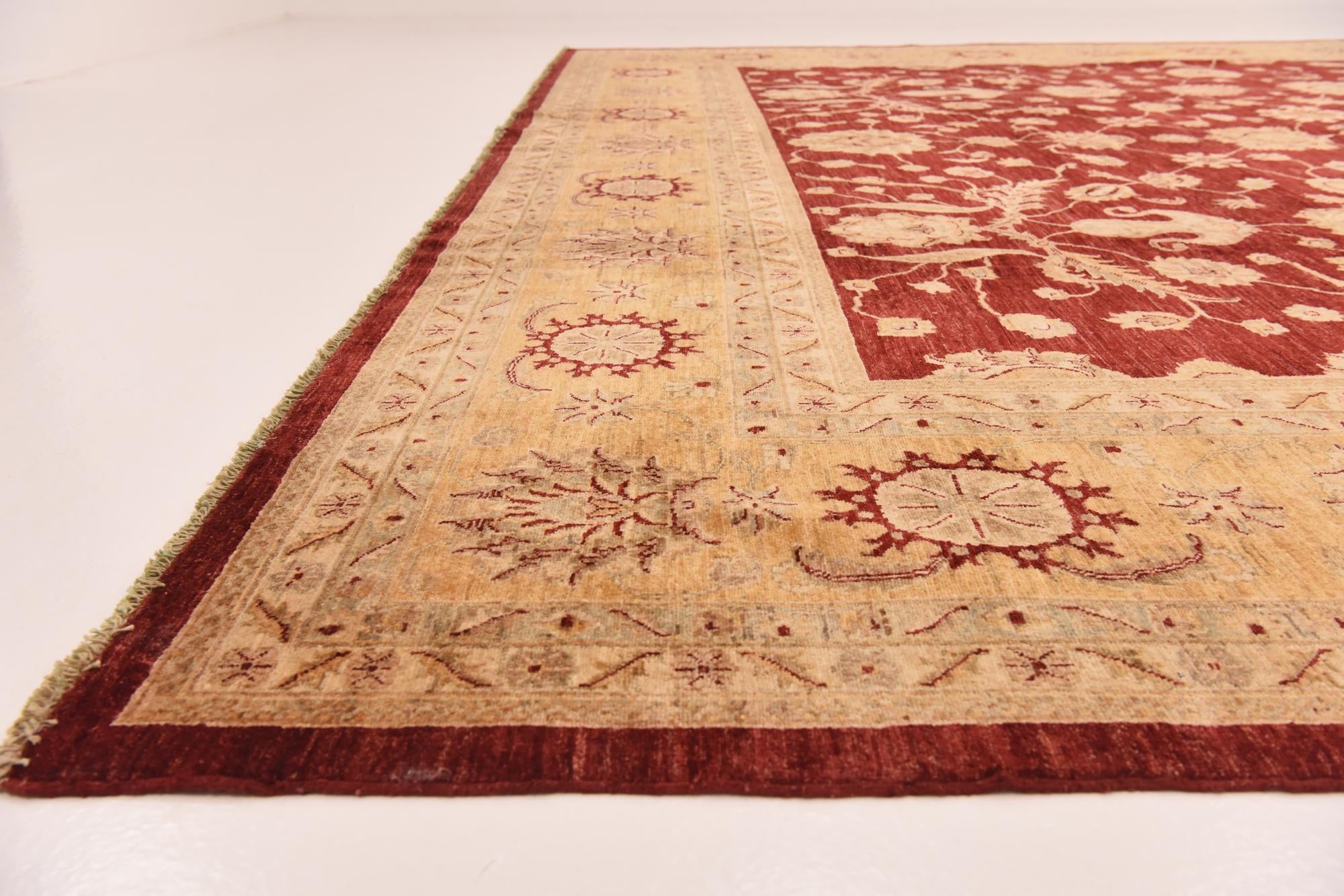 13' 5 x 17' 8 Hand Knotted Peshawar Ziegler Rug