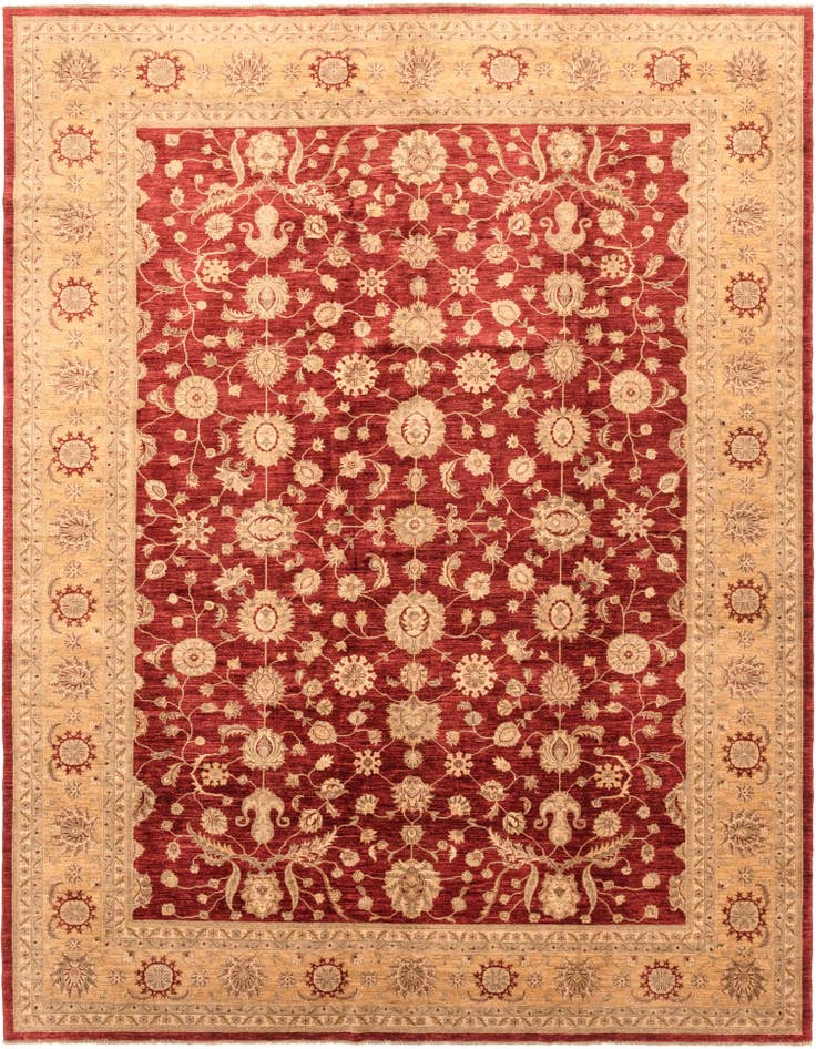 Detail image of 13' 5 x 17' 8 Hand Knotted Peshawar Ziegler Rug