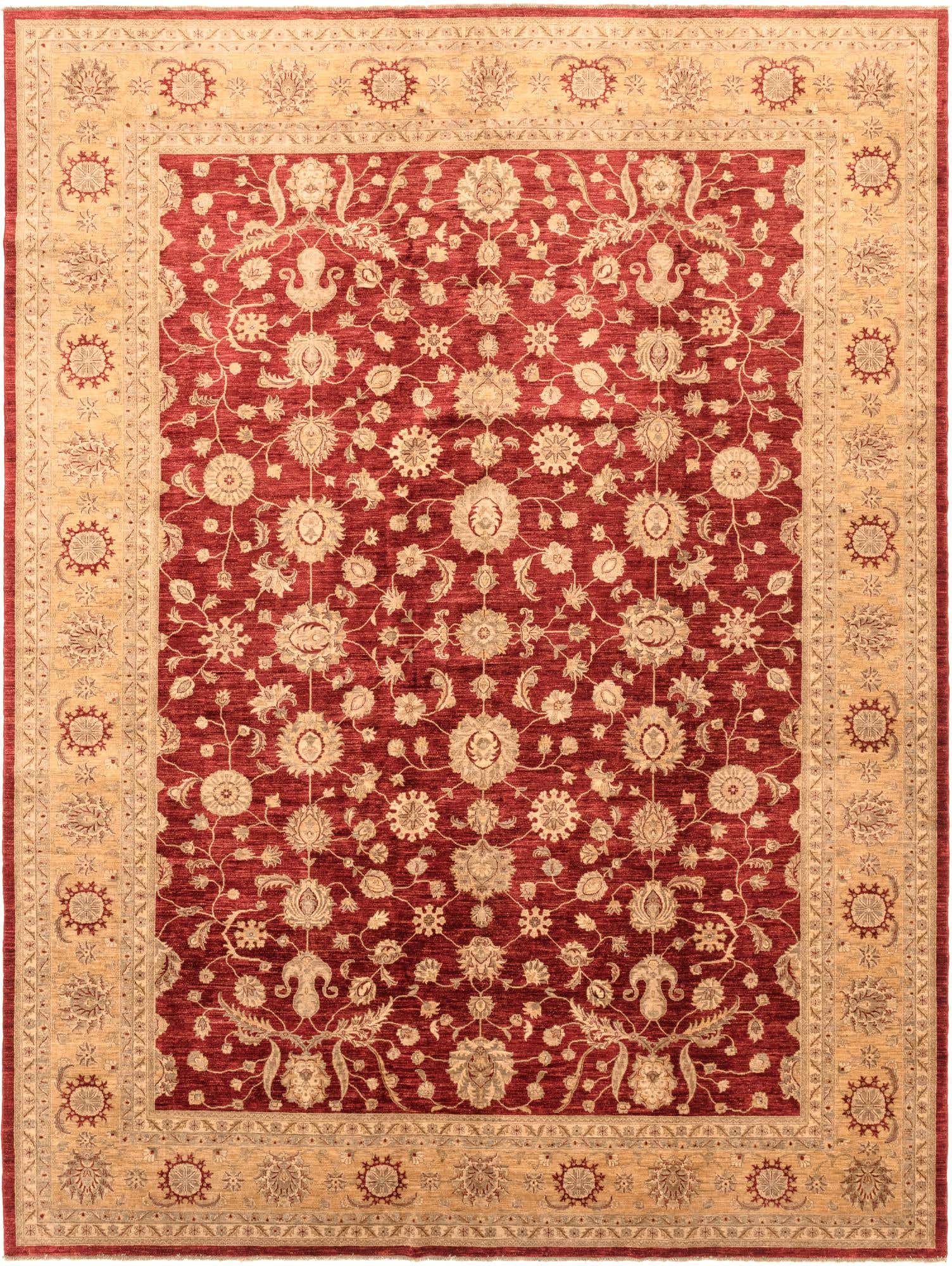 13' 5 x 17' 8 Hand Knotted Peshawar Ziegler Rug