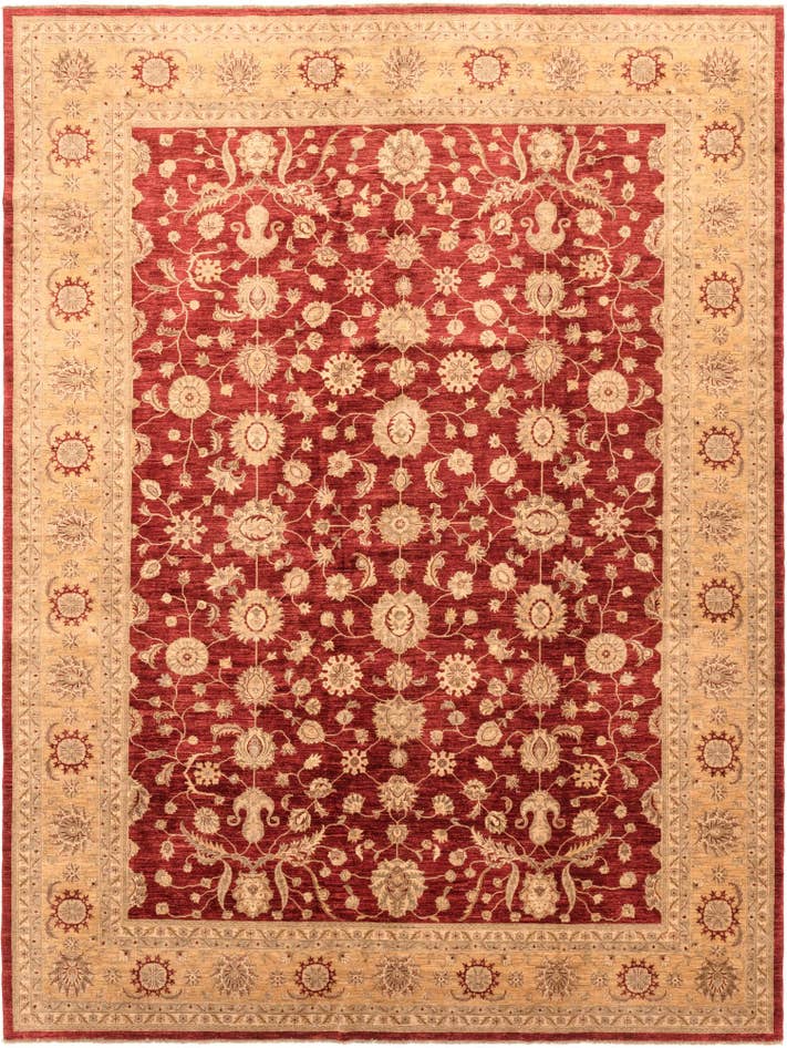 Detail image of 13' 5 x 17' 8 Hand Knotted Peshawar Ziegler Rug