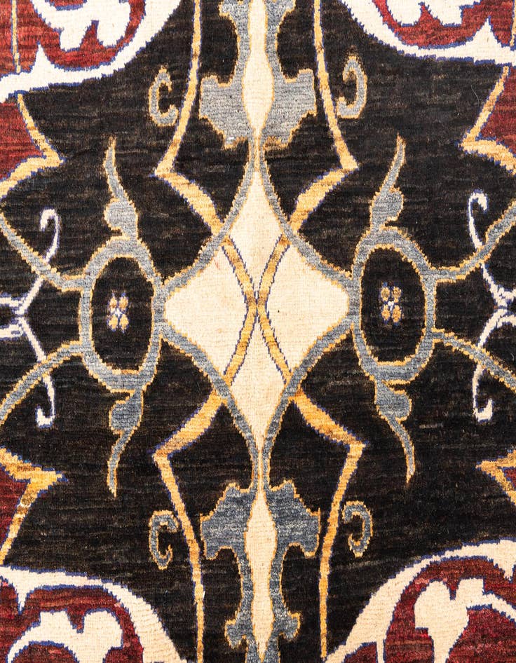 Detail image of 5' 8 x 7' 8  Hand Knotted Peshawar Ziegler Rug