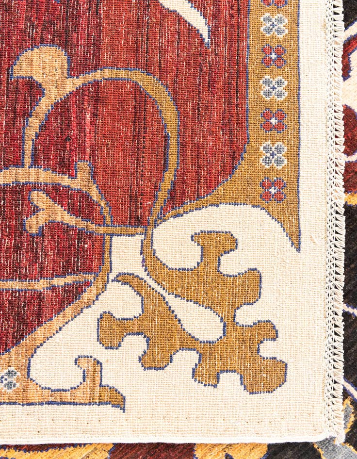 Detail image of 5' 8 x 7' 8  Hand Knotted Peshawar Ziegler Rug