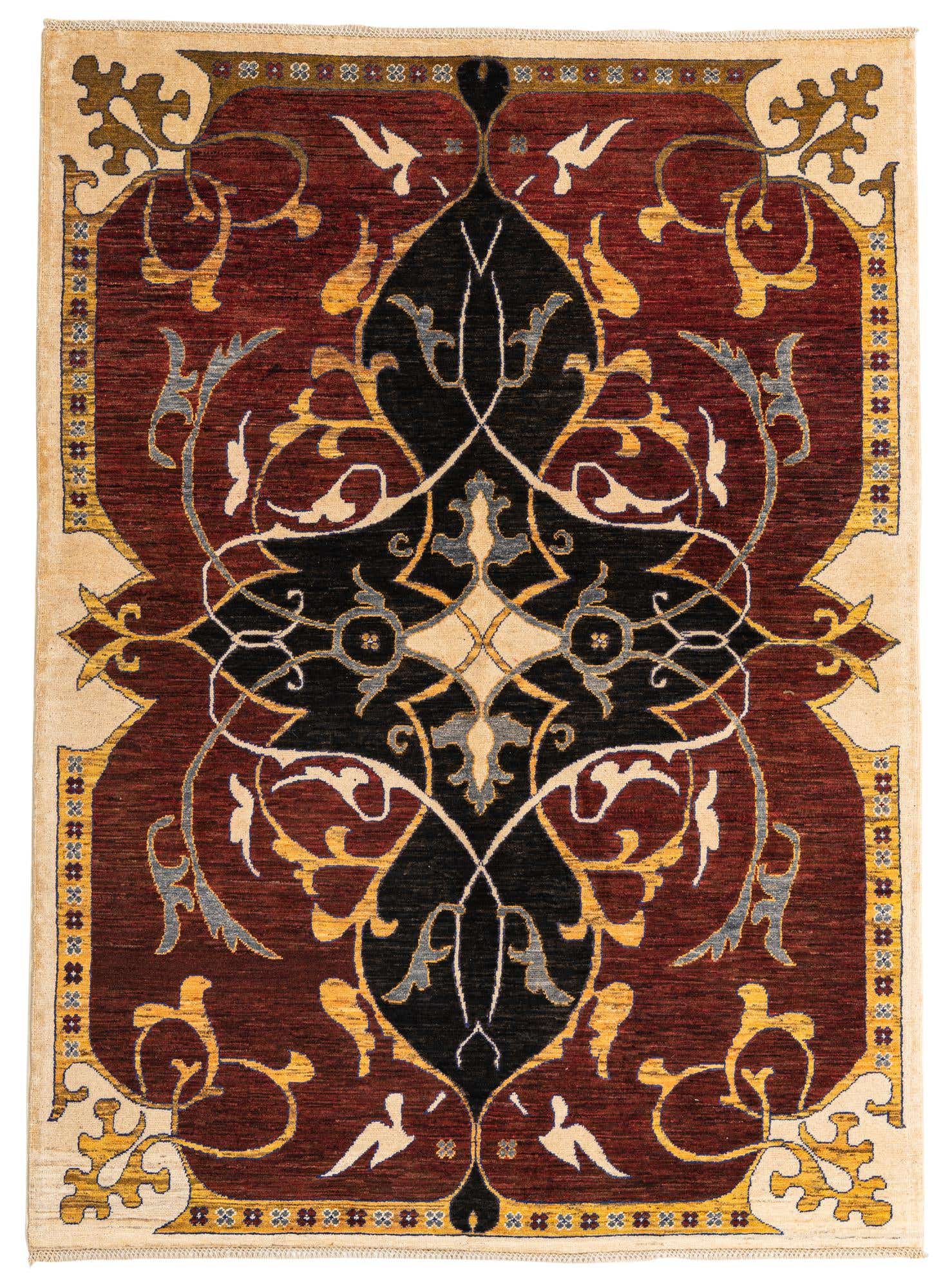 5' 8 x 7' 8 Hand Knotted Peshawar Ziegler Rug