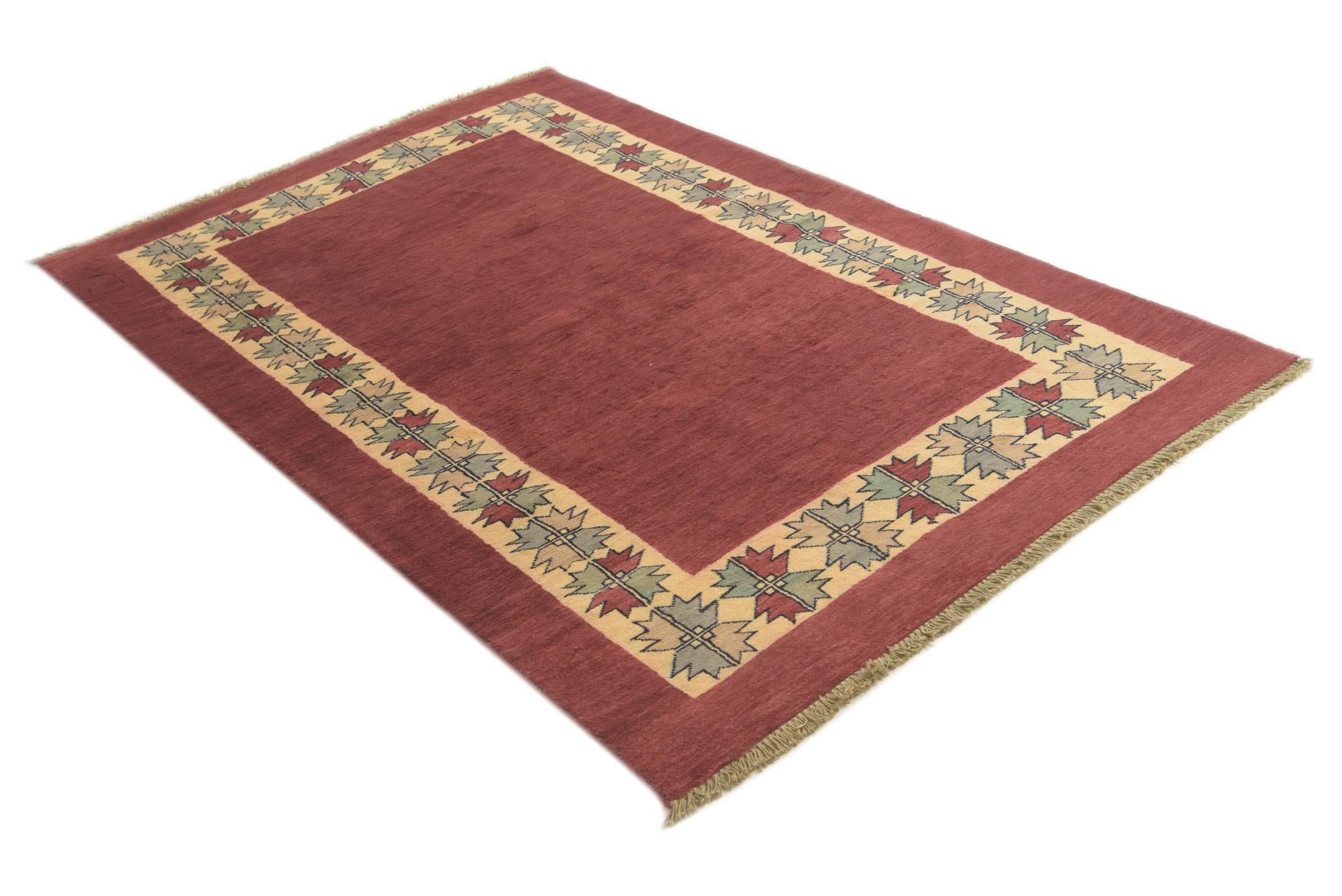 4' 1 x 6' 5 Hand Knotted Peshawar Ziegler Rug