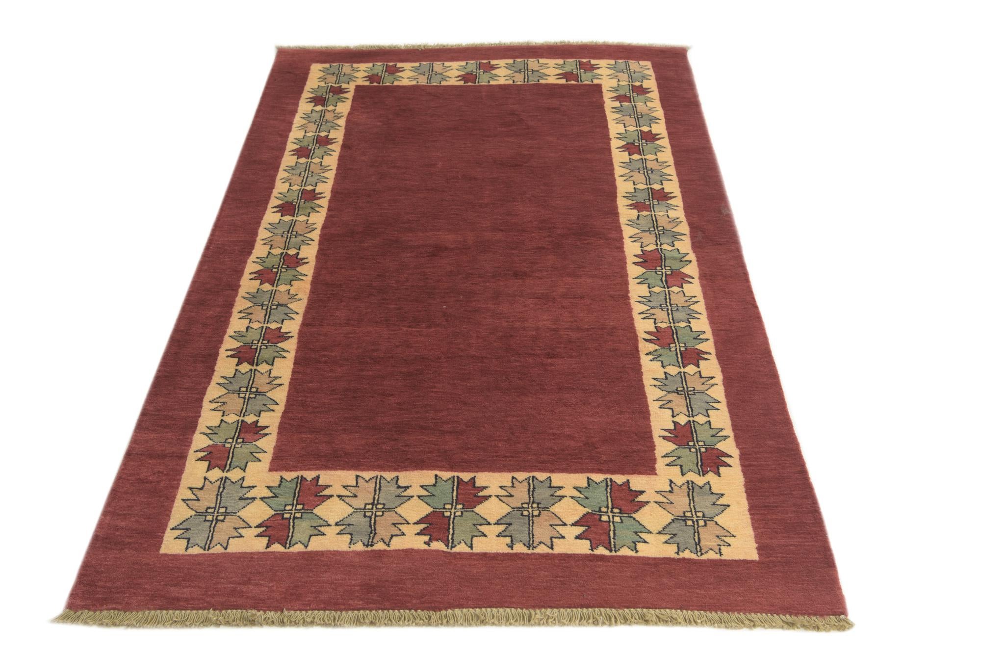 4' 1 x 6' 5 Hand Knotted Peshawar Ziegler Rug