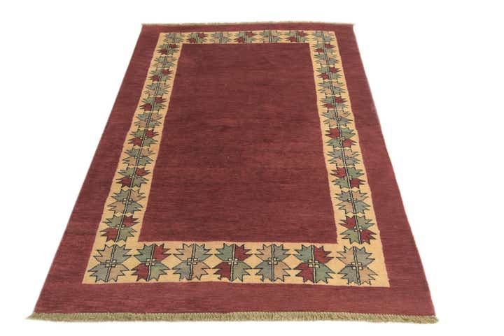 4' 1 x 6' 5 Hand Knotted Peshawar Ziegler Rug