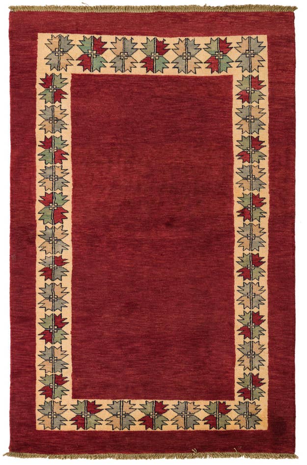 Detail image of 4' 1 x 6' 5 Hand Knotted Peshawar Ziegler Rug