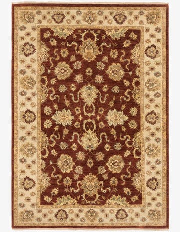 5' 6 x 8' Hand Knotted Peshawar Ziegler Rug