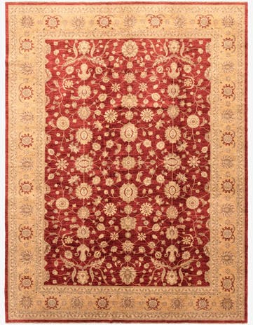 13' 5 x 17' 8 Hand Knotted Peshawar Ziegler Rug