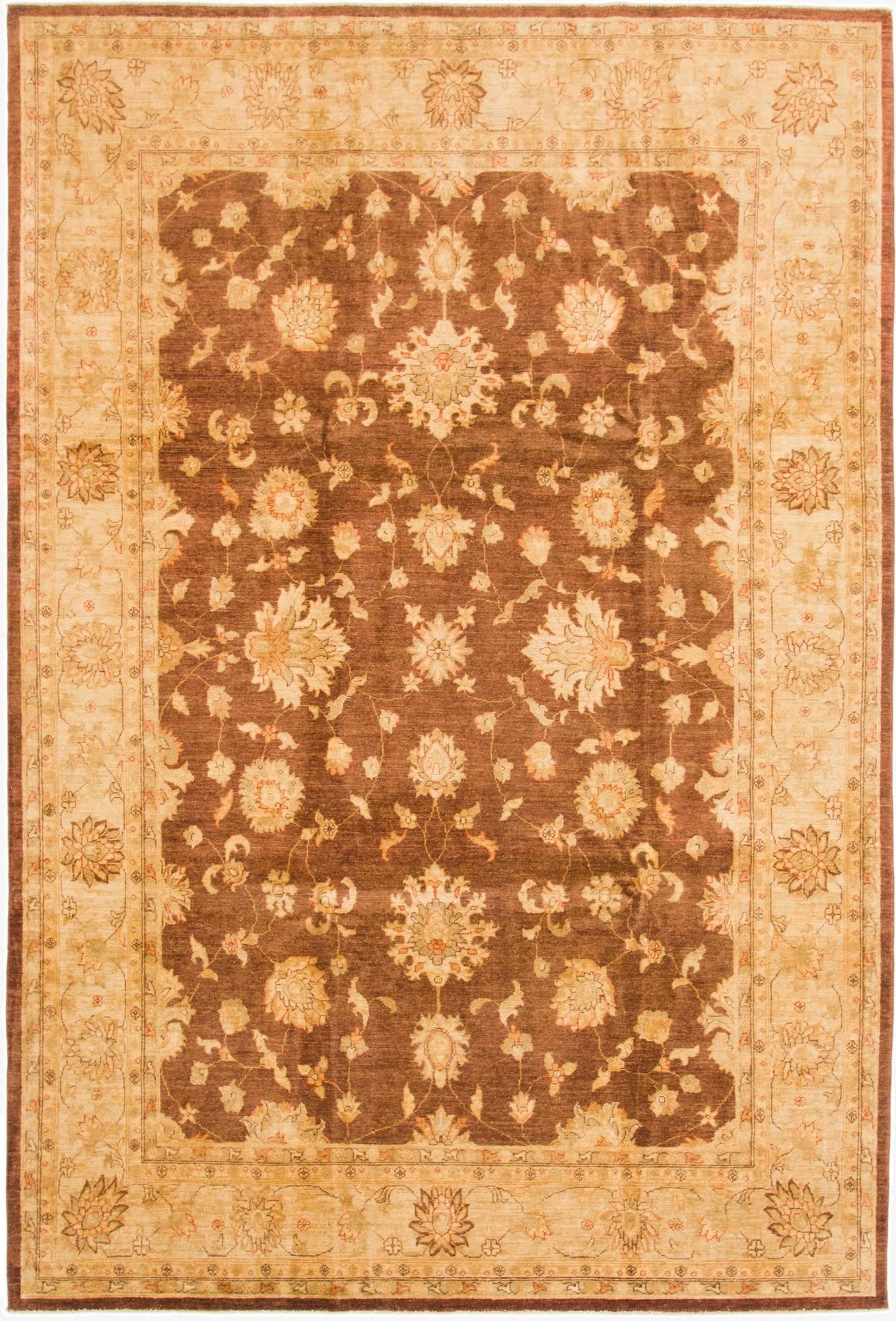 8' 2 x 12' 2  Hand Knotted Peshawar Ziegler Rug