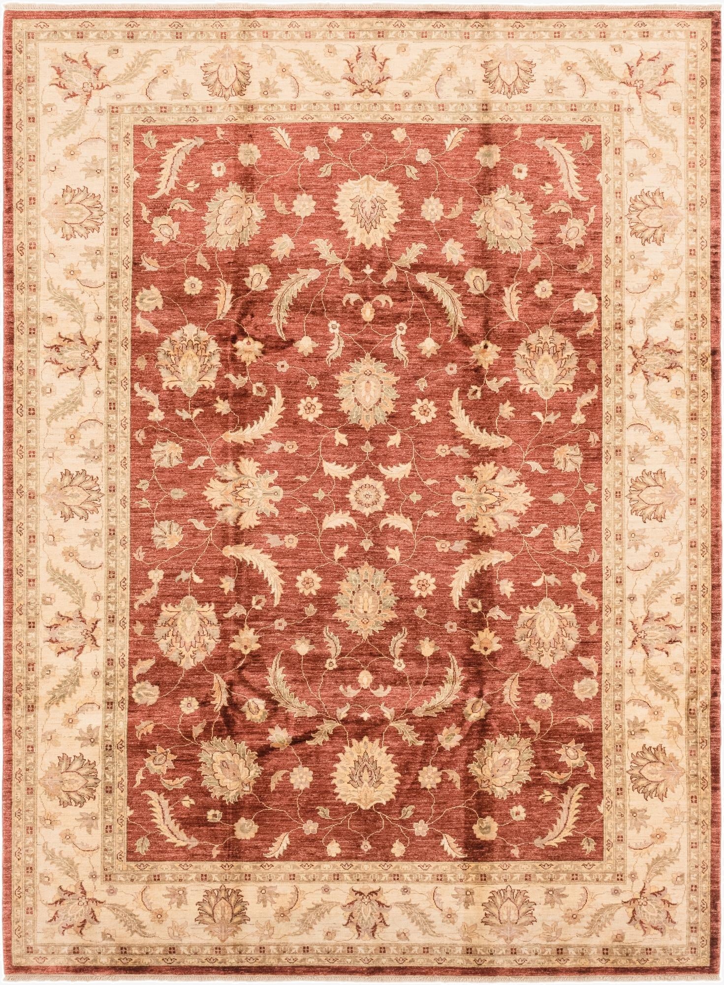 8' x 10' 11  Hand Knotted Peshawar Ziegler Rug