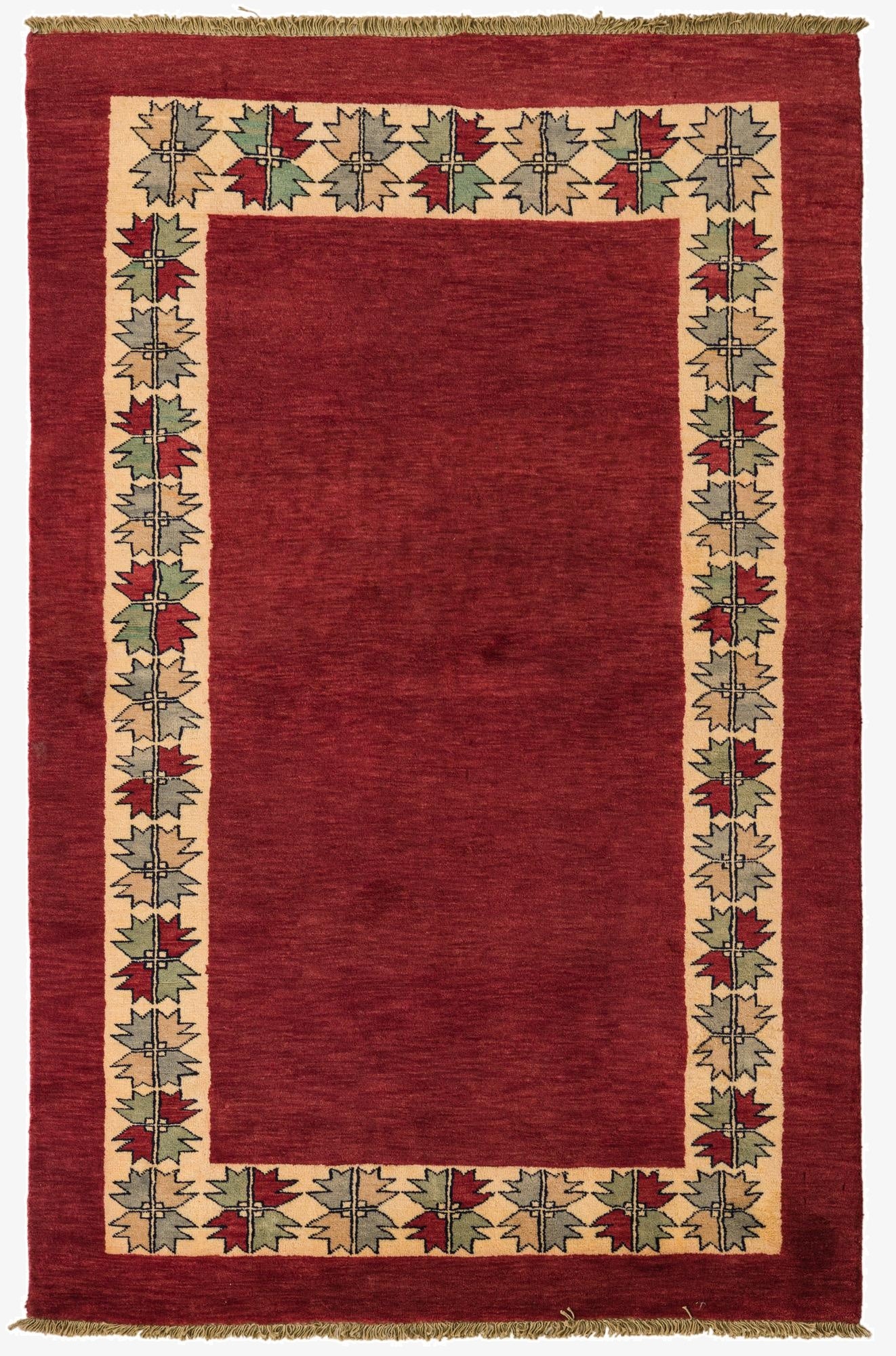 4' 1 x 6' 5  Hand Knotted Peshawar Ziegler Rug