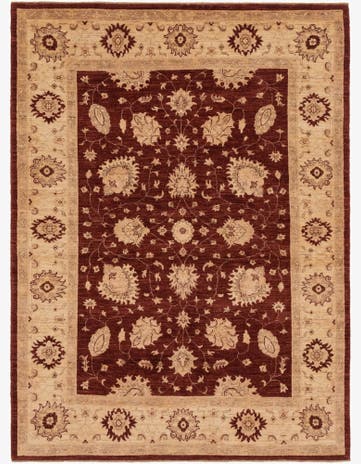 5' 8 x 7' 8 Hand Knotted Peshawar Ziegler Rug