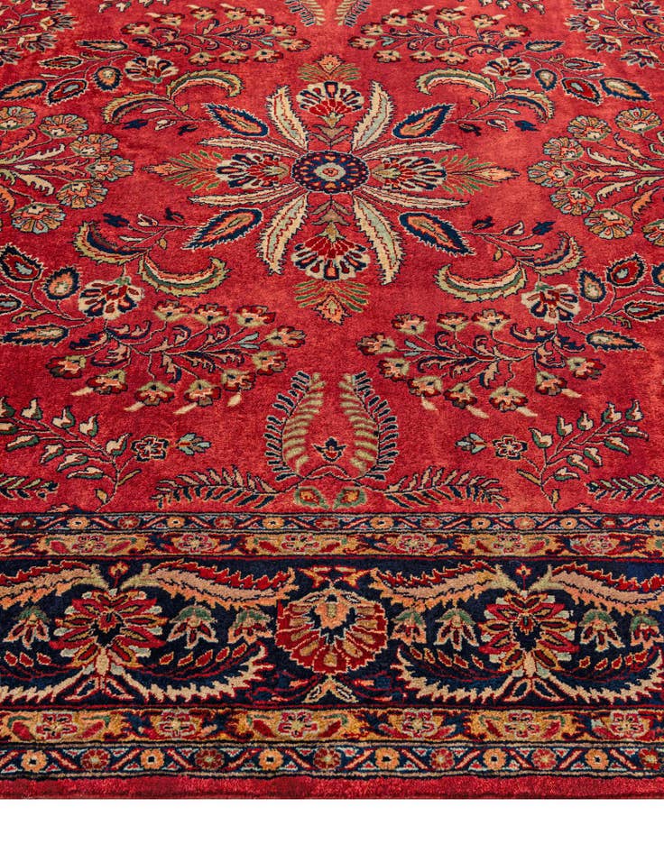 Detail image of 8' 2 x 10' 1  Hand Knotted Sarough Oriental Wool Rug
