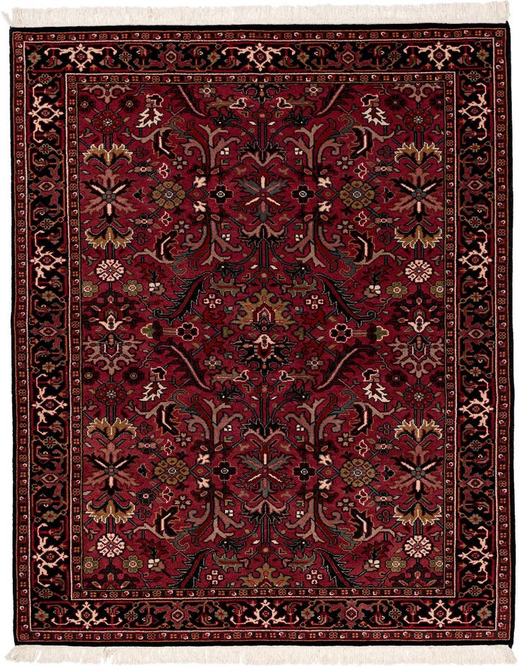 Detail image of 4' 7 x 6' 6 Hand Knotted Shahrbaft Wool Rug