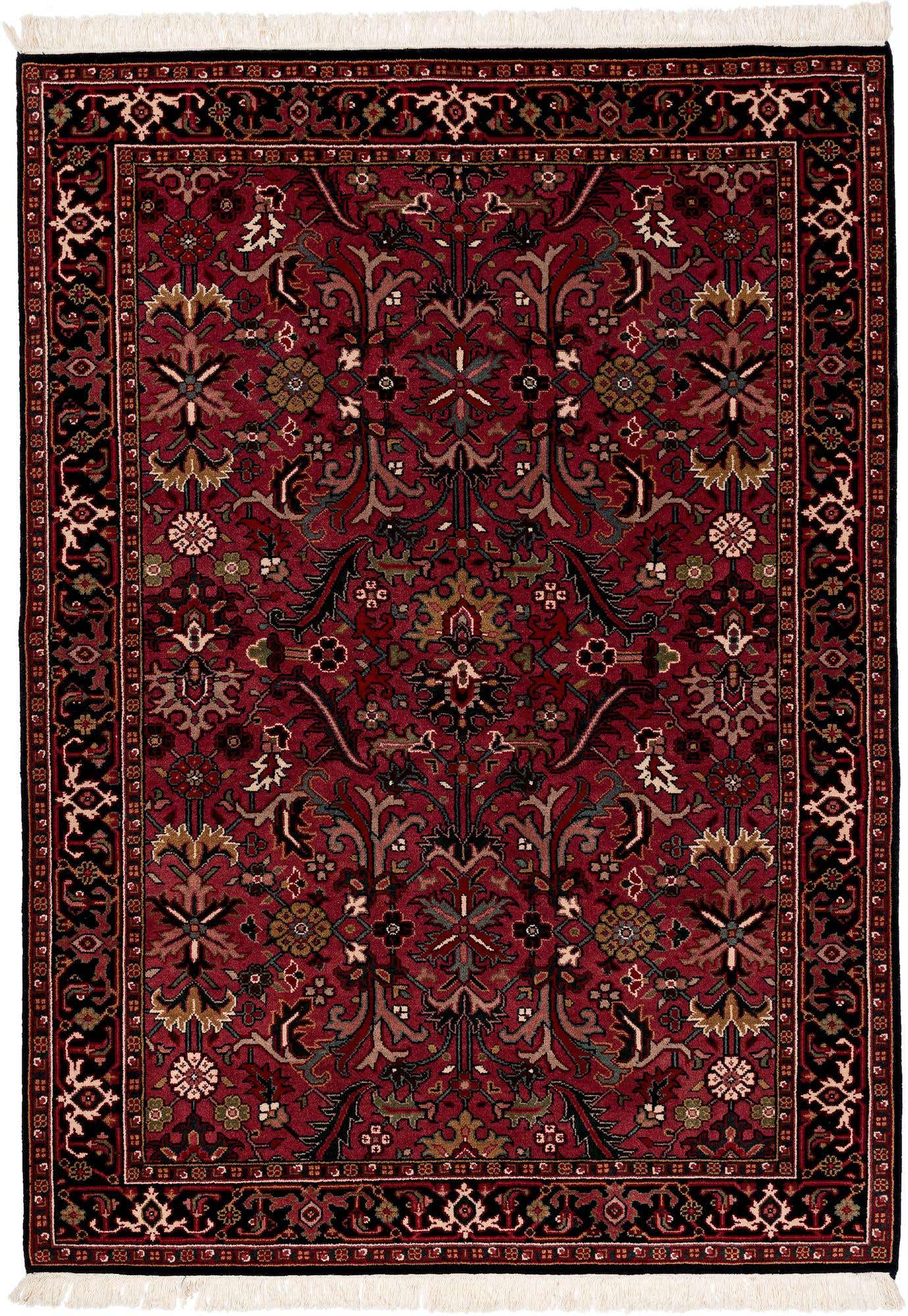 4' 7 x 6' 6 Hand Knotted Shahrbaft Wool Rug