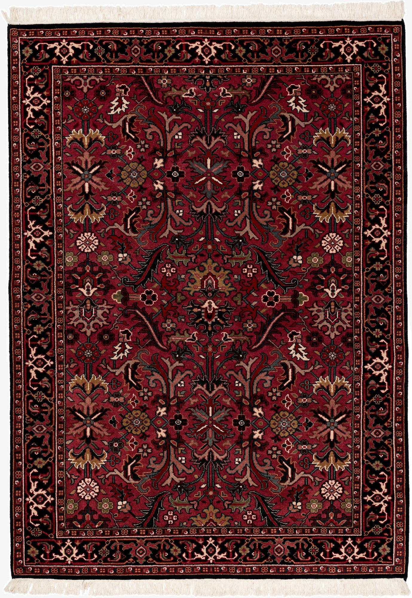 4' 7 x 6' 6  Hand Knotted Shahrbaft Wool Rug