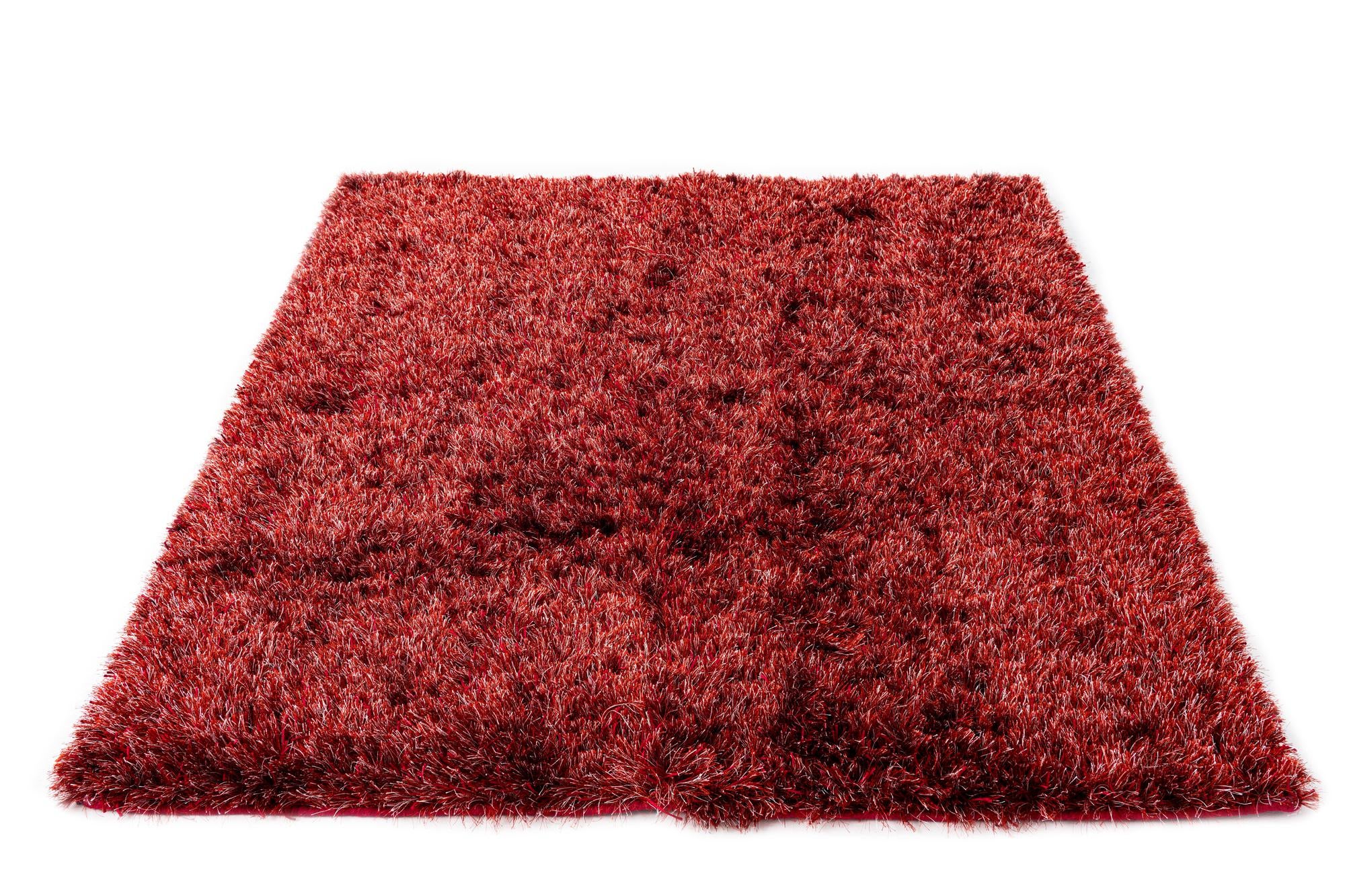 5' x 6' 6 Hand Knotted Solid Shag Rug