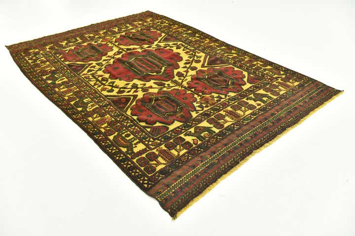 6' 10 x 9' 2 Hand Knotted Sumak Wool Rug