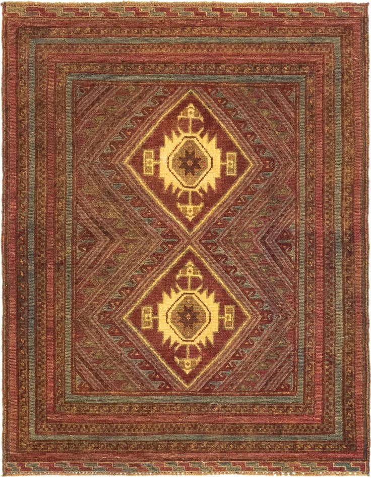 Detail image of 2' 9 x 3' 10 Hand Knotted Sumak Wool Rug