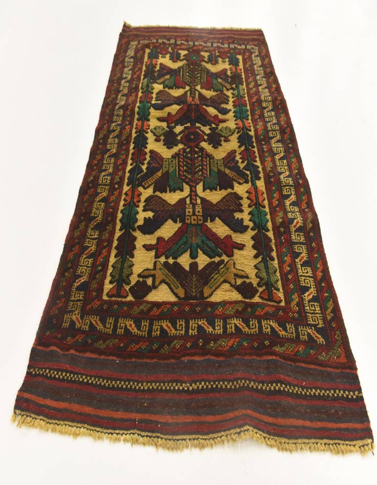 Detail image of 3' x 4' 10 Hand Knotted Sumak Wool Rug