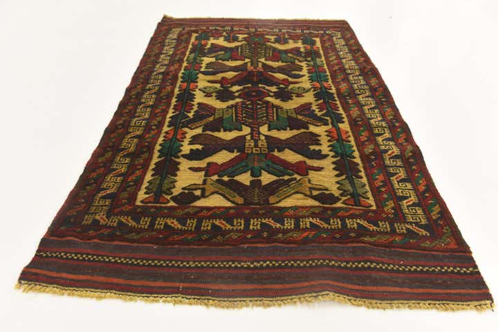 3' x 4' 10 Hand Knotted Sumak Wool Rug