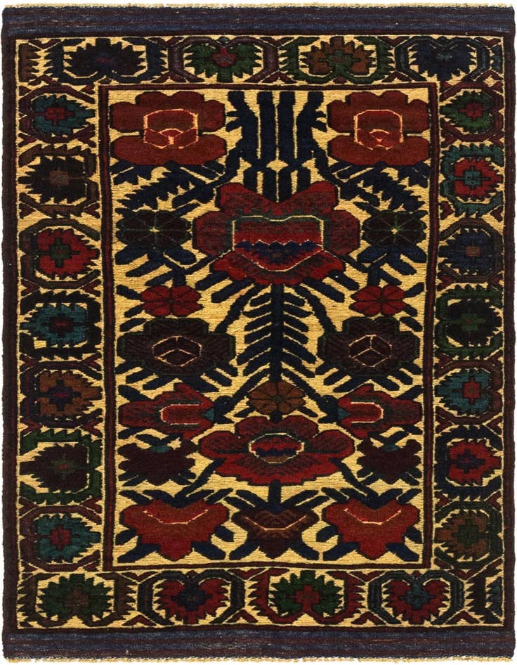 Detail image of 2' 9 x 4' 6 Hand Knotted Sumak Wool Rug