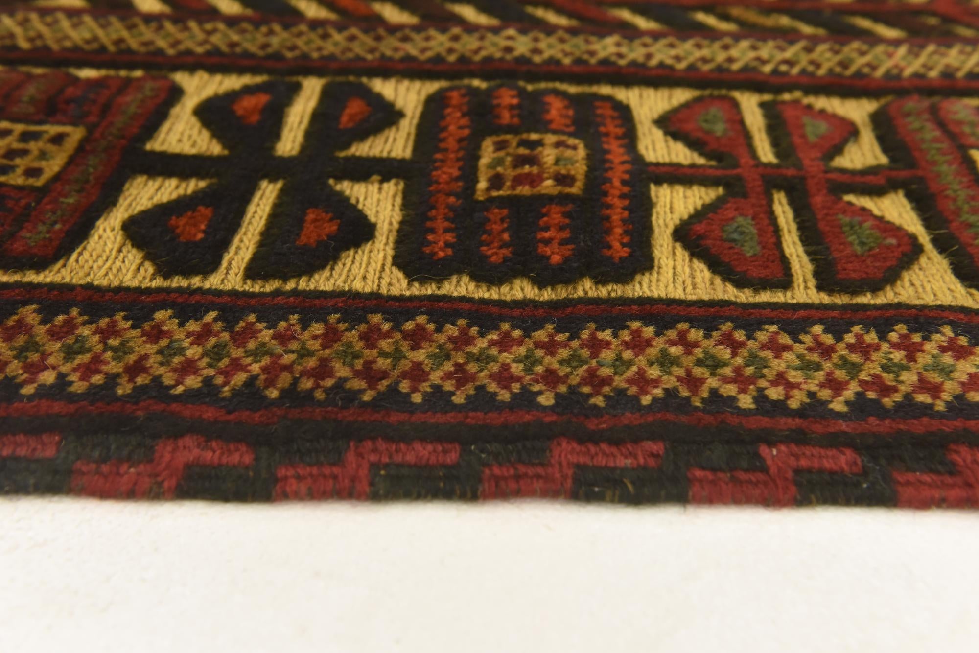 4' 2 x 6' 4 Hand Knotted Sumak Wool Rug