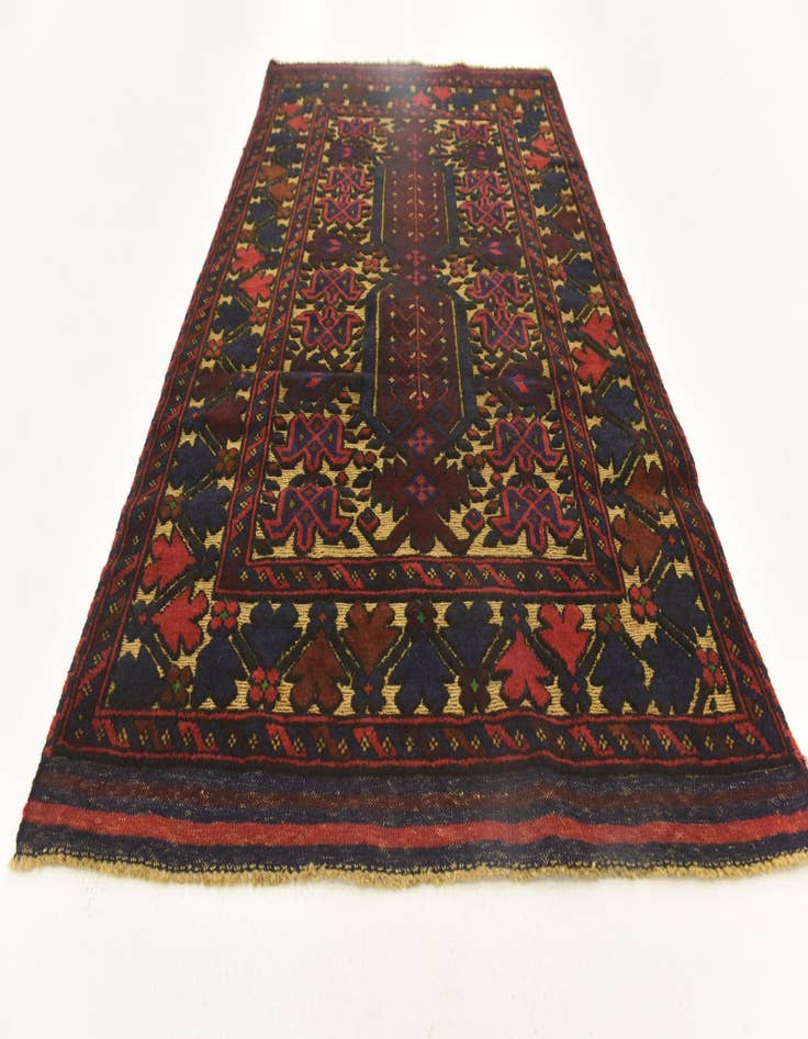 Detail image of 2' 10 x 4' 8  Hand Knotted Sumak Wool Rug