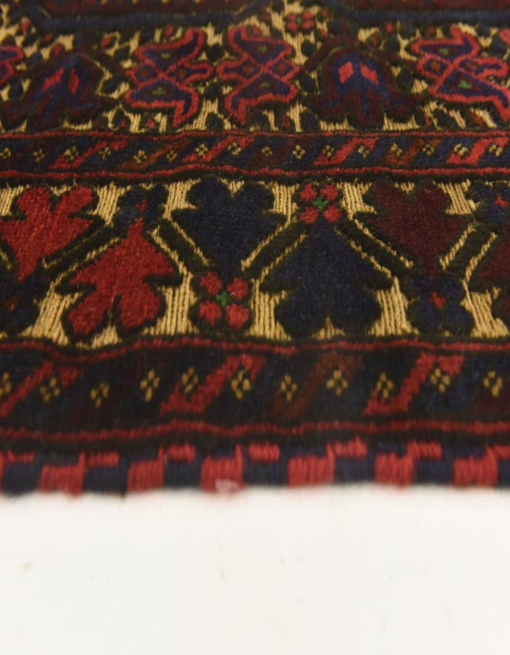 Detail image of 2' 10 x 4' 8  Hand Knotted Sumak Wool Rug