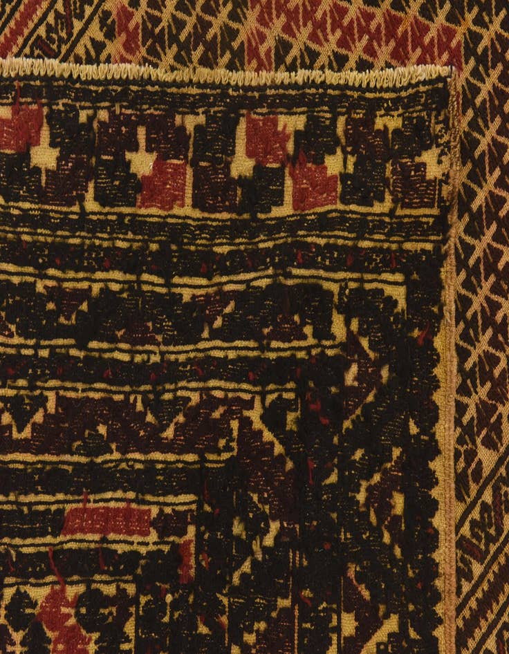 Detail image of 3' 9 x 6' 3  Hand Knotted Sumak Wool Rug