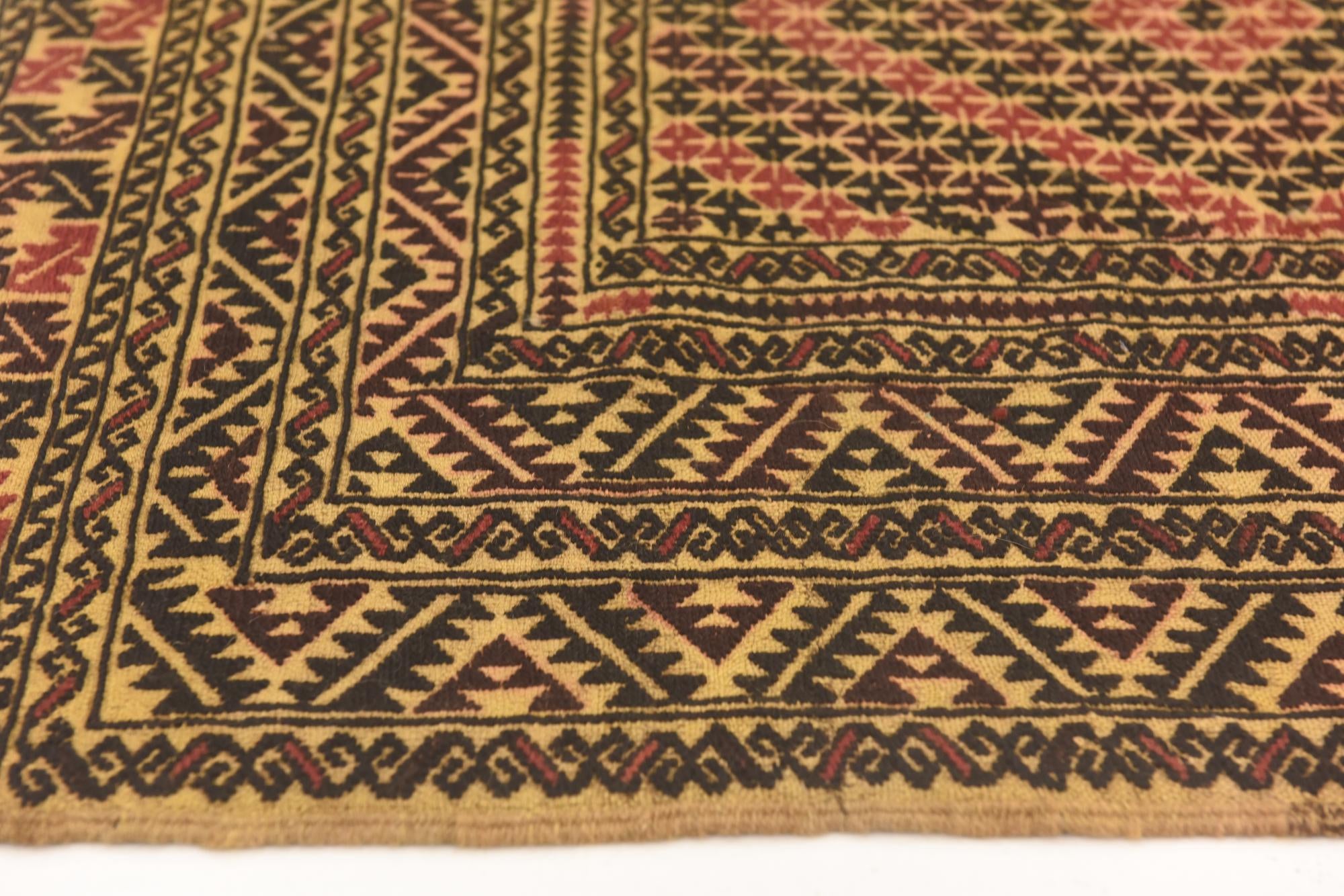 3' 9 x 6' 3 Hand Knotted Sumak Wool Rug