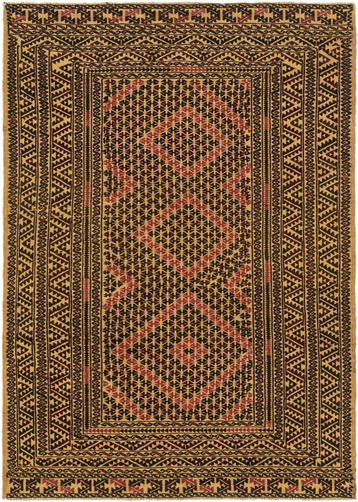 3' 9 x 6' 3 Hand Knotted Sumak Wool Rug