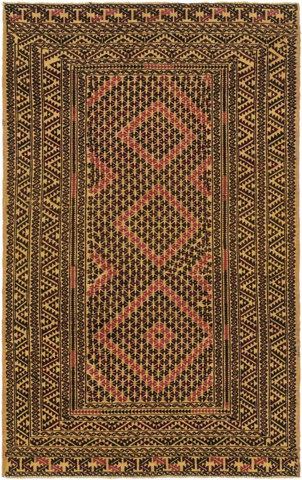 Detail image of 3' 9 x 6' 3 Hand Knotted Sumak Wool Rug