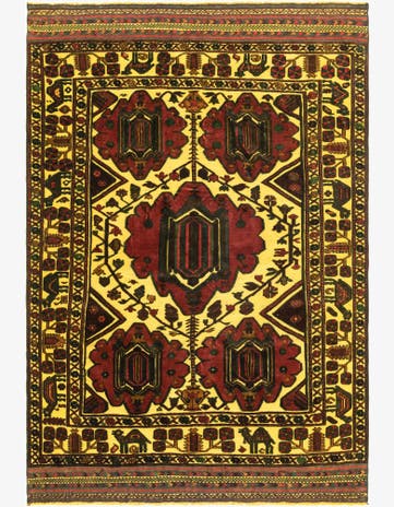 6' 10 x 9' 2 Hand Knotted Sumak Wool Rug