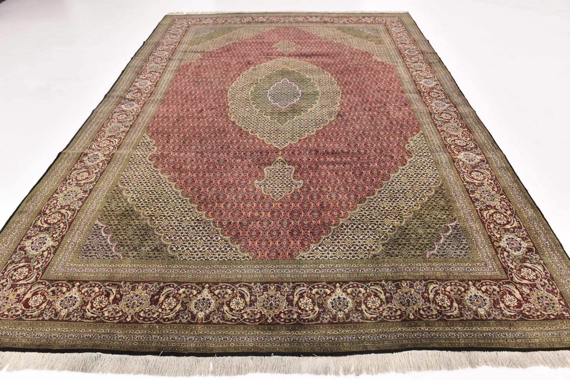 8' x 11' 7 Hand Knotted Tabriz Persian Rug