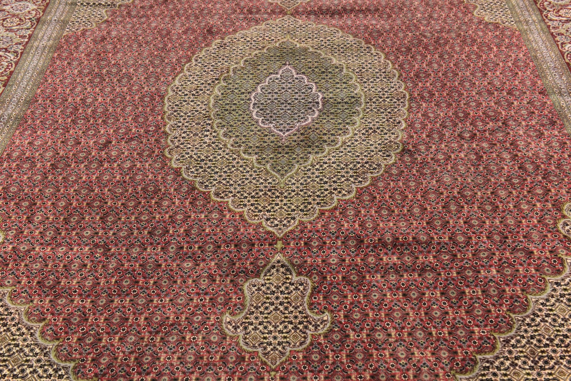 8' x 11' 7 Hand Knotted Tabriz Persian Rug