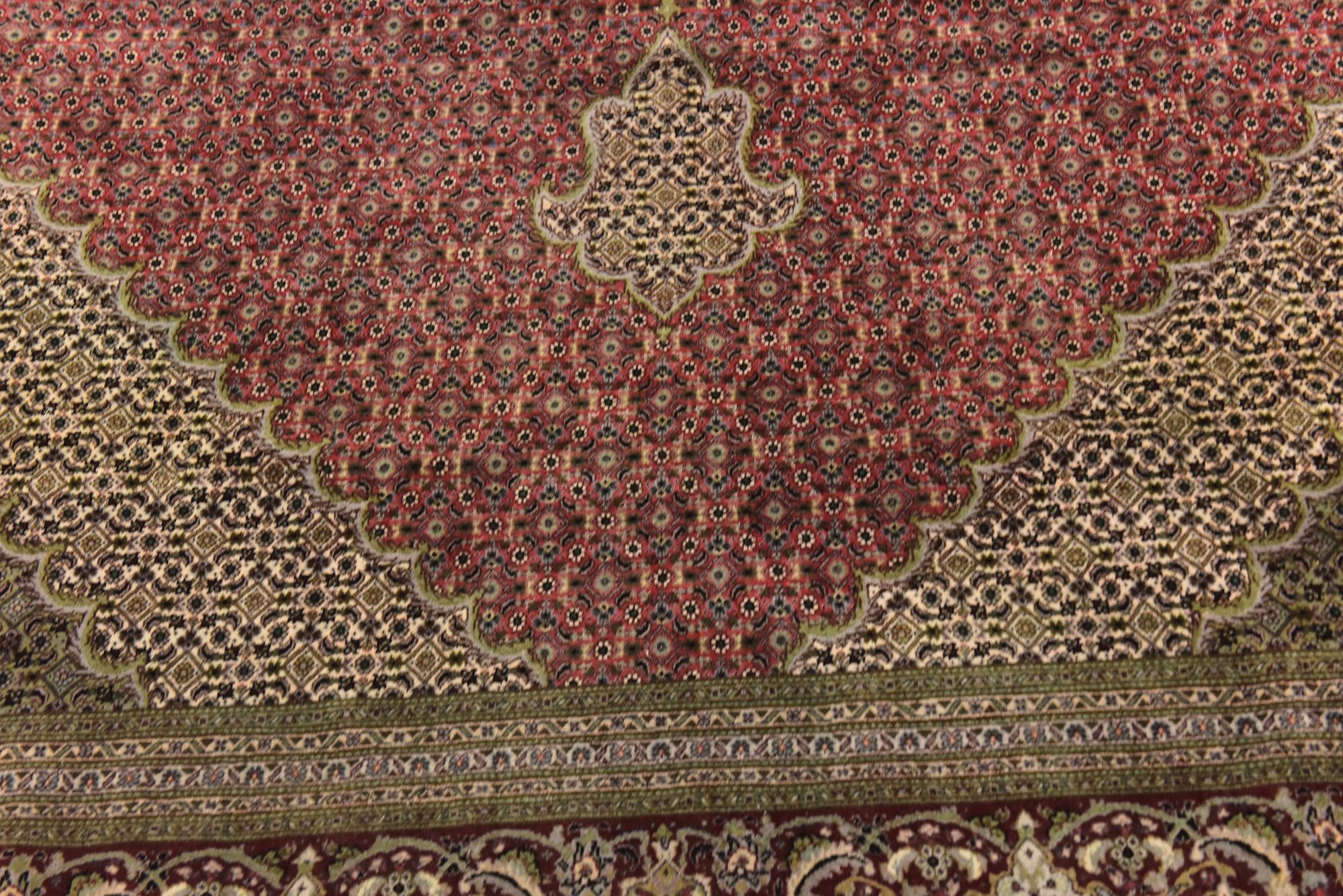 8' x 11' 7 Hand Knotted Tabriz Persian Rug