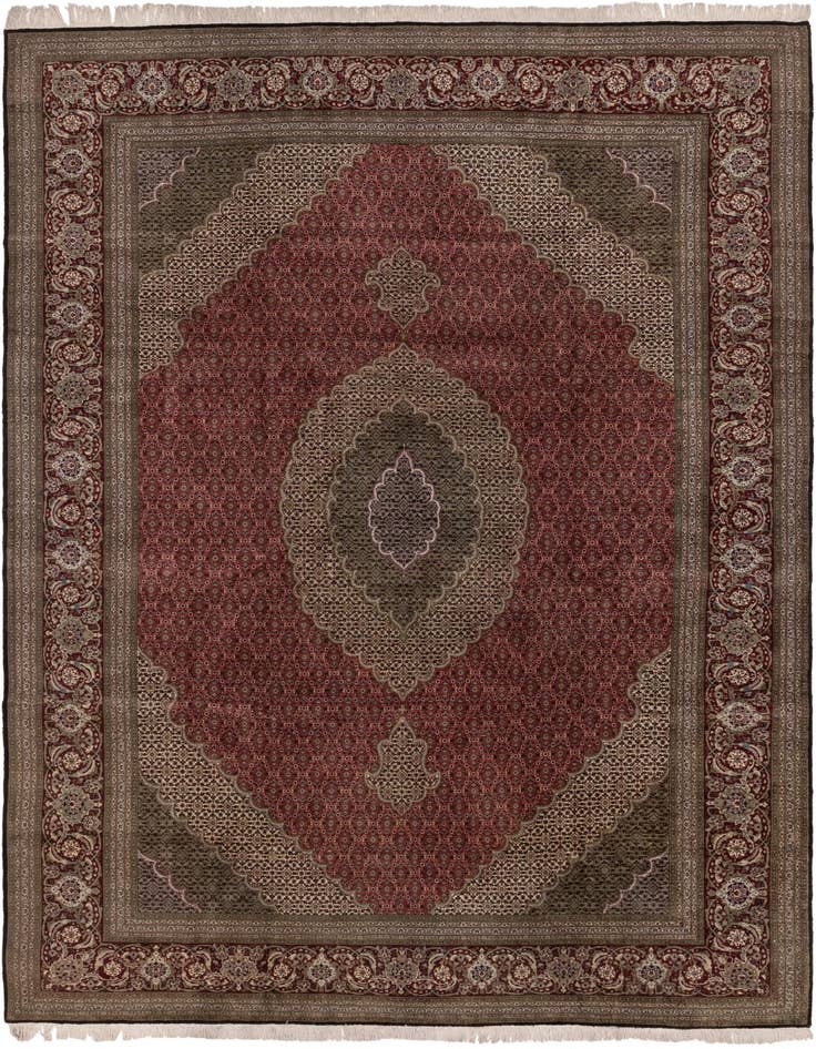Detail image of 8' x 11' 7 Hand Knotted Tabriz Persian Rug