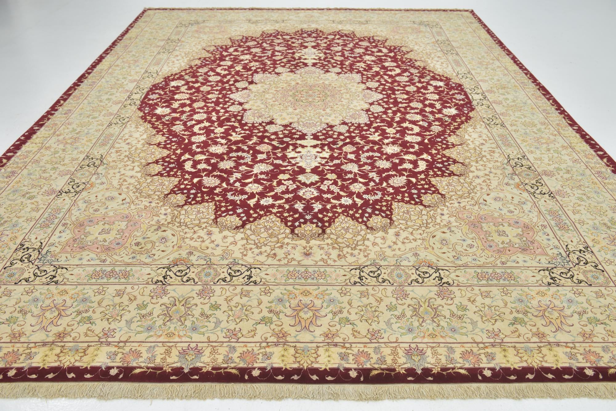 9' 9 x 13' 6 Hand Knotted Tabriz Persian Rug