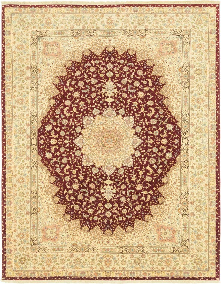 Detail image of 9' 9 x 13' 6 Hand Knotted Tabriz Persian Rug