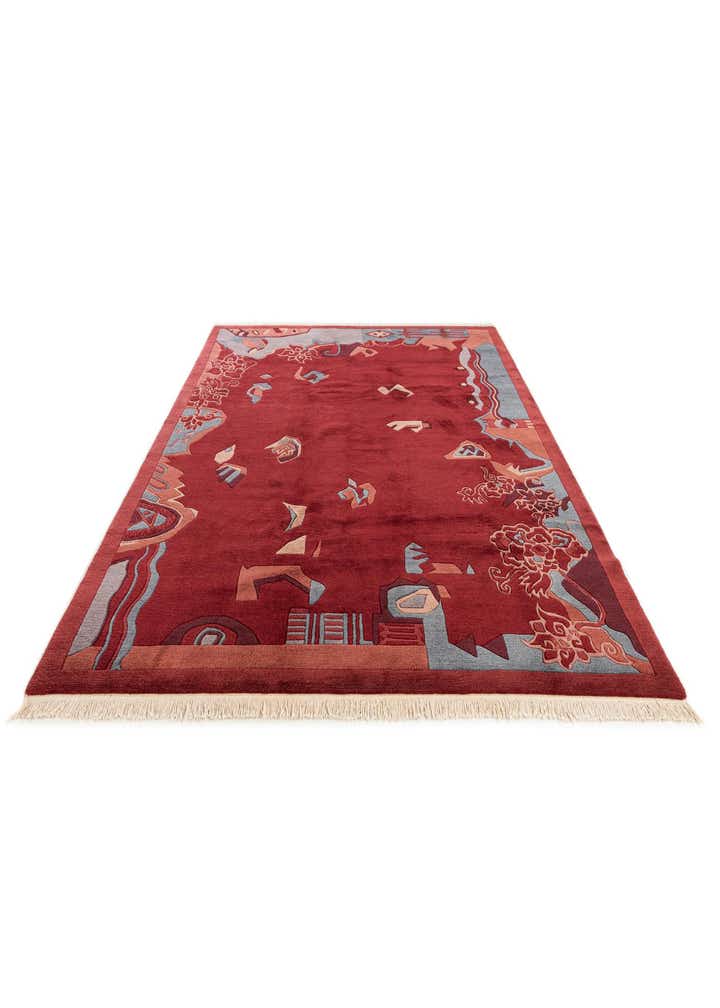 6' 7 x 9' 11 Hand Knotted Tibet Wool Rug