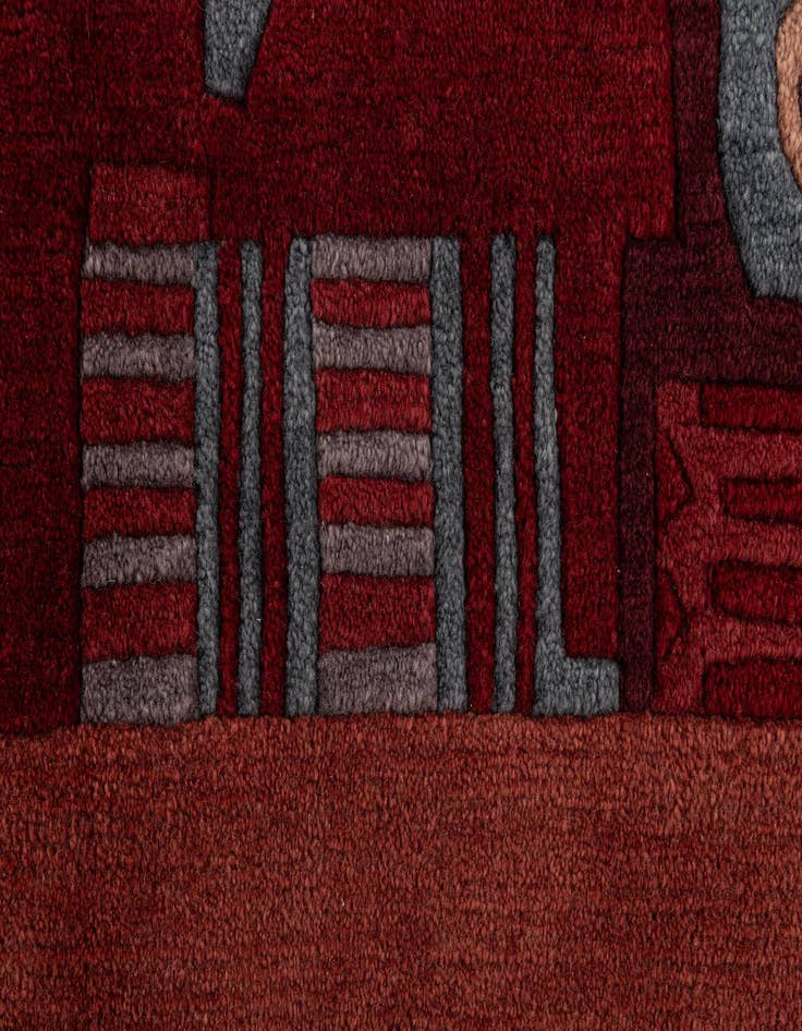 Detail image of 6' 7 x 9' 11  Hand Knotted Tibet Wool Rug