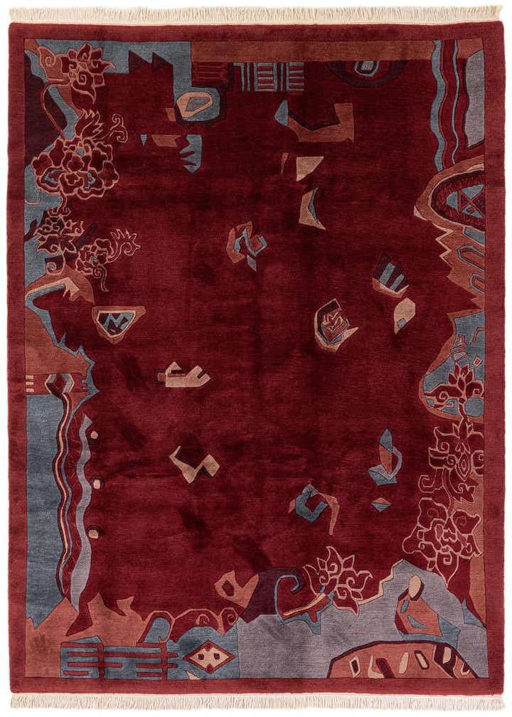6' 7 x 9' 11 Hand Knotted Tibet Wool Rug