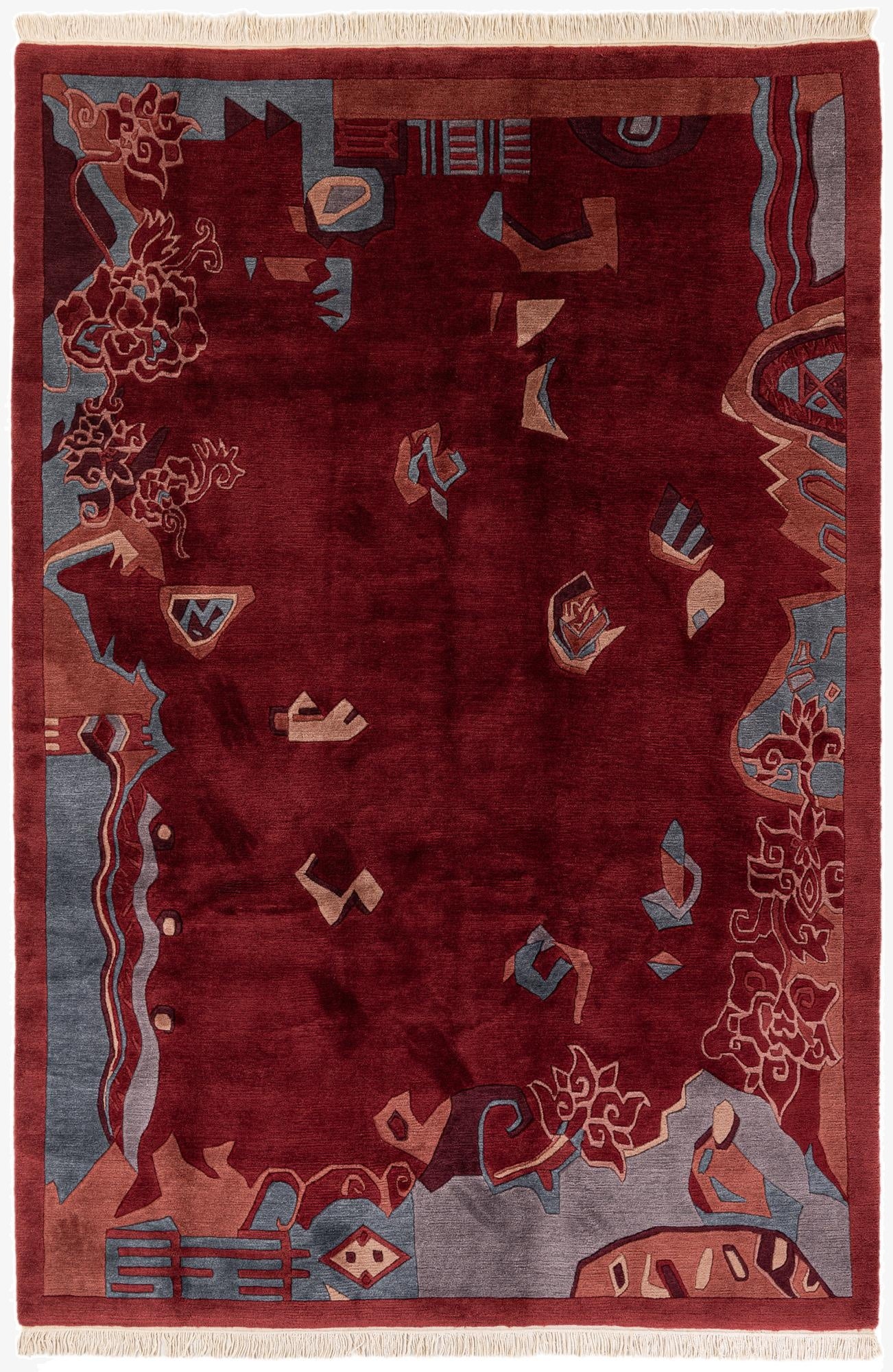 6' 7 x 9' 11  Hand Knotted Tibet Wool Rug