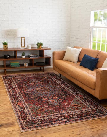 Burgundy Washable Timeless Rug