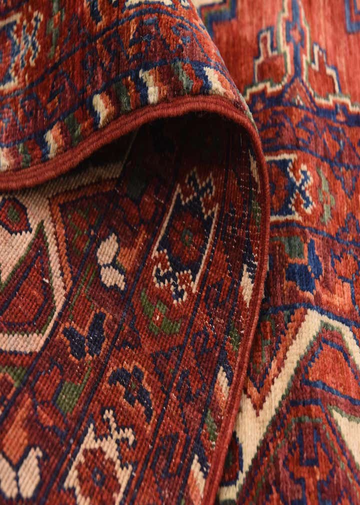 9' 10 x 13' 2 Hand Knotted Torkaman Wool Rug