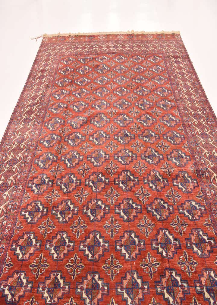 9' 10 x 13' 2 Hand Knotted Torkaman Wool Rug