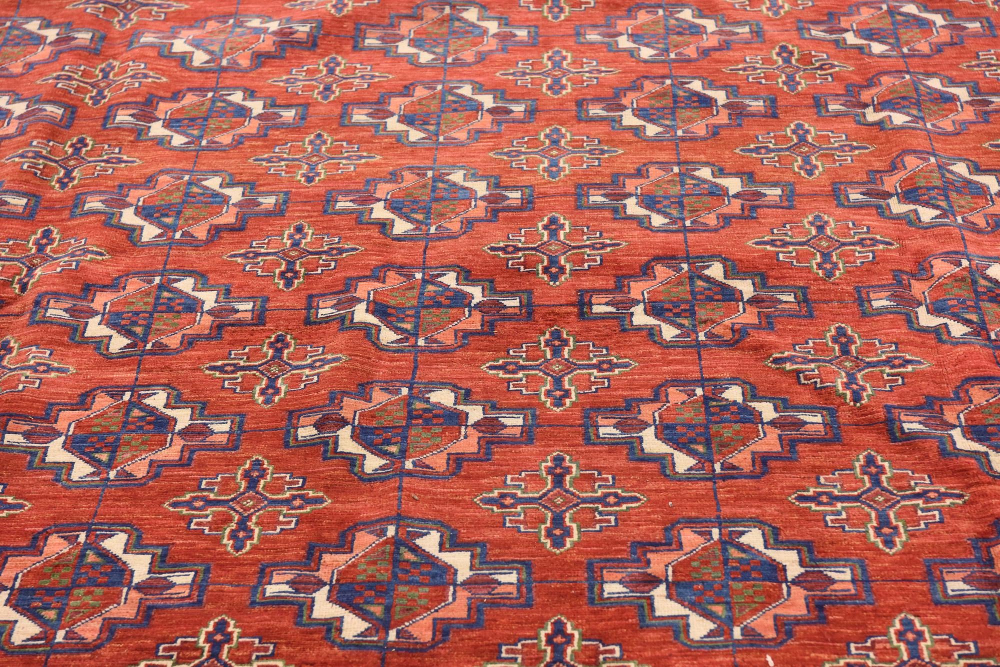 9' 10 x 13' 2 Hand Knotted Torkaman Wool Rug